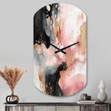 Pink Gold Marble Texture II - Asymmetric Metal Wall Clock