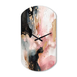 Pink Gold Marble Texture II - Asymmetric Metal Wall Clock
