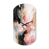 Pink Gold Marble Texture II - Asymmetric Metal Wall Clock
