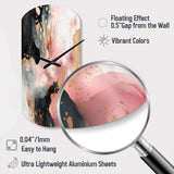 Pink Gold Marble Texture II - Asymmetric Metal Wall Clock