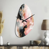 Pink Gold Marble Texture II - Asymmetric Metal Wall Clock