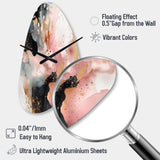 Pink Gold Marble Texture II - Asymmetric Metal Wall Clock