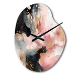 Pink Gold Marble Texture II - Asymmetric Metal Wall Clock