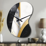 Marble Painting Shapes - Asymmetric Metal Wall Clock