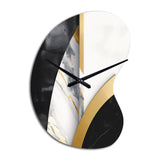 Marble Painting Shapes - Asymmetric Metal Wall Clock