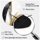 Marble Painting Shapes - Asymmetric Metal Wall Clock