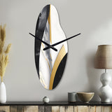Marble Painting Shapes - Asymmetric Metal Wall Clock