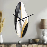 Marble Painting Shapes - Asymmetric Metal Wall Clock
