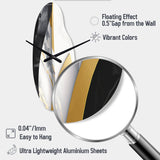 Marble Painting Shapes - Asymmetric Metal Wall Clock