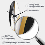 Marble Painting Shapes - Asymmetric Metal Wall Clock