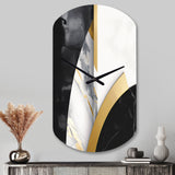 Marble Painting Shapes - Asymmetric Metal Wall Clock