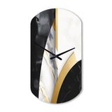Marble Painting Shapes - Asymmetric Metal Wall Clock