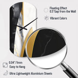 Marble Painting Shapes - Asymmetric Metal Wall Clock