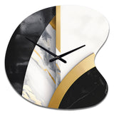 Marble Painting Shapes - Asymmetric Metal Wall Clock