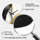 Marble Painting Shapes - Asymmetric Metal Wall Clock