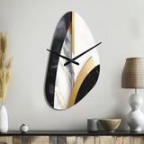 Marble Painting Shapes - Asymmetric Metal Wall Clock