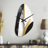 Marble Painting Shapes - Asymmetric Metal Wall Clock