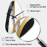Marble Painting Shapes - Asymmetric Metal Wall Clock