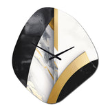Marble Painting Shapes - Asymmetric Metal Wall Clock