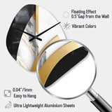 Marble Painting Shapes - Asymmetric Metal Wall Clock