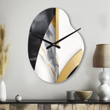 Marble Painting Shapes - Asymmetric Metal Wall Clock