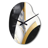 Marble Painting Shapes - Asymmetric Metal Wall Clock