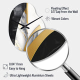 Marble Painting Shapes - Asymmetric Metal Wall Clock