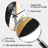 Marble Painting Shapes - Asymmetric Metal Wall Clock
