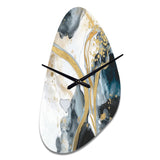 Marble Painting Textured V - Asymmetric Metal Wall Clock