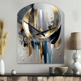 Abstract Shapes And Lines I - Asymmetric Metal Wall Clock