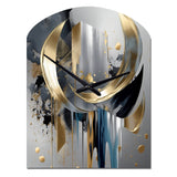 Abstract Shapes And Lines I - Asymmetric Metal Wall Clock