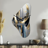Abstract Shapes And Lines I - Asymmetric Metal Wall Clock
