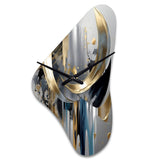 Abstract Shapes And Lines I - Asymmetric Metal Wall Clock