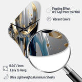 Abstract Shapes And Lines I - Asymmetric Metal Wall Clock