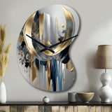Abstract Shapes And Lines I - Asymmetric Metal Wall Clock