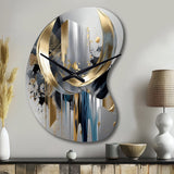 Abstract Shapes And Lines I - Asymmetric Metal Wall Clock