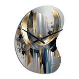 Abstract Shapes And Lines I - Asymmetric Metal Wall Clock