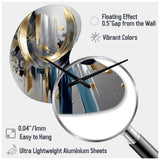 Abstract Shapes And Lines I - Asymmetric Metal Wall Clock
