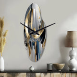 Abstract Shapes And Lines I - Asymmetric Metal Wall Clock