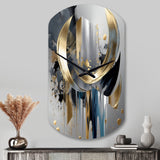 Abstract Shapes And Lines I - Asymmetric Metal Wall Clock