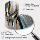 Abstract Shapes And Lines I - Asymmetric Metal Wall Clock
