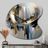 Abstract Shapes And Lines I - Asymmetric Metal Wall Clock