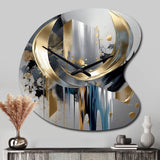 Abstract Shapes And Lines I - Asymmetric Metal Wall Clock