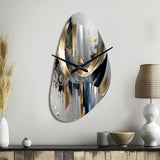 Abstract Shapes And Lines I - Asymmetric Metal Wall Clock