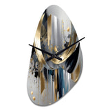 Abstract Shapes And Lines I - Asymmetric Metal Wall Clock