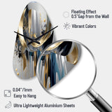 Abstract Shapes And Lines I - Asymmetric Metal Wall Clock
