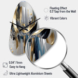 Abstract Shapes And Lines I - Asymmetric Metal Wall Clock