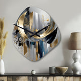 Abstract Shapes And Lines I - Asymmetric Metal Wall Clock