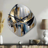 Abstract Shapes And Lines I - Asymmetric Metal Wall Clock