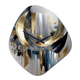 Abstract Shapes And Lines I - Asymmetric Metal Wall Clock